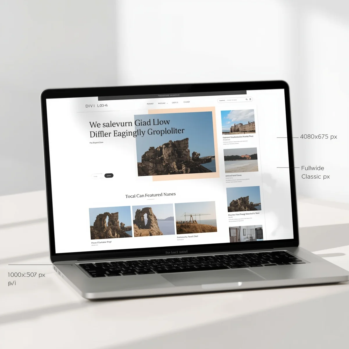 WordPress Featured Image Blog Post Divi Size
